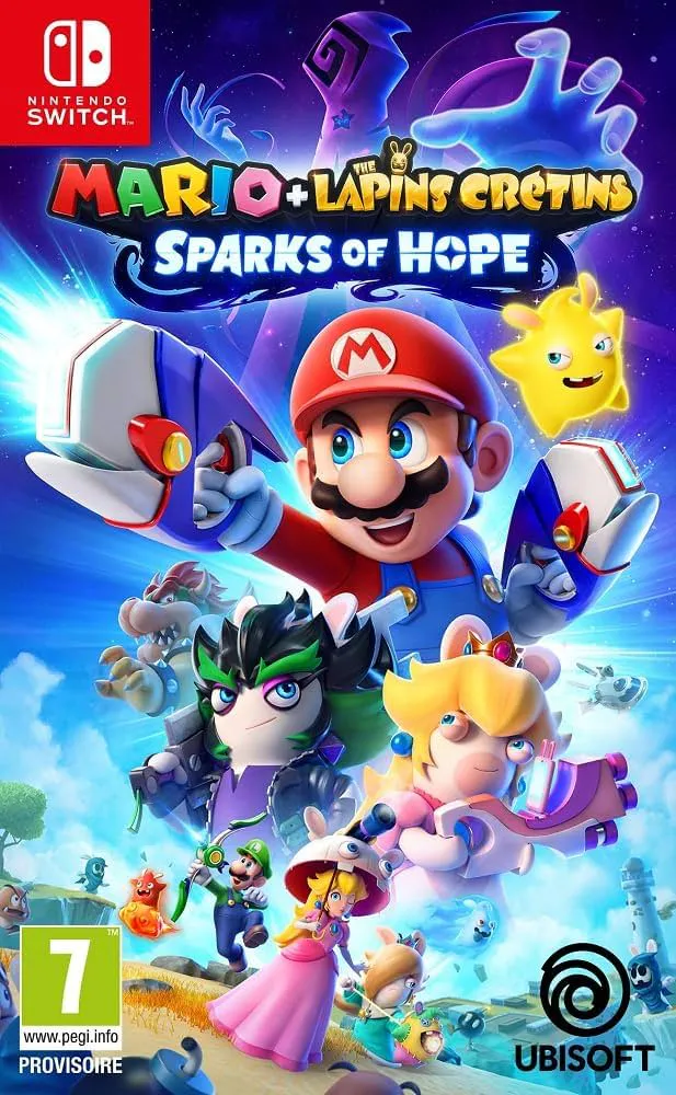 Affiche mario + lapins cretins